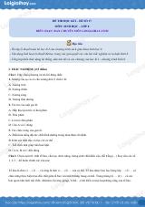 Đề số 17 - Đề kiểm tra học kì 1 - Sinh học 8